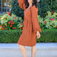 All For One Babydoll Dress In Rust