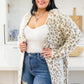 All Love Fuzzy Eyelash Knit Animal Print Cardigan