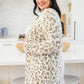 All Love Fuzzy Eyelash Knit Animal Print Cardigan