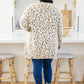 All Love Fuzzy Eyelash Knit Animal Print Cardigan