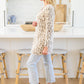 All Love Fuzzy Eyelash Knit Animal Print Cardigan