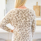All Love Fuzzy Eyelash Knit Animal Print Cardigan