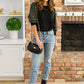 All Right Now Animal Print Sleeve Top