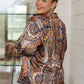 Along For the Ride Paisley Print Button Down Blouse