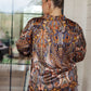 Along For the Ride Paisley Print Button Down Blouse
