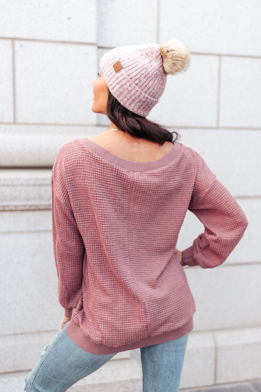 RACK SALE Along the Way Top in Mauve - SMALL