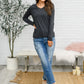 Alpine Raw Edge Long Sleeve Tee in Charcoal