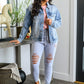Always Together Light Wash Denim Jacket