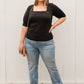 Alyssa Square Neck Tee in Black