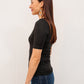 Alyssa Square Neck Tee in Black