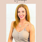Round Neck Cuffed Sleeve Top in Heather Grey