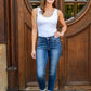 Judy Blue Cuffed Slim Fit Dark Wash Jeans