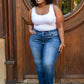 Judy Blue Cuffed Slim Fit Dark Wash Jeans