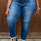 Judy Blue Cuffed Slim Fit Dark Wash Jeans