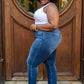 Judy Blue Cuffed Slim Fit Dark Wash Jeans