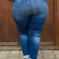 Judy Blue Cuffed Slim Fit Dark Wash Jeans