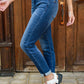 Judy Blue Cuffed Slim Fit Dark Wash Jeans