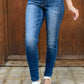 Judy Blue Cuffed Slim Fit Dark Wash Jeans