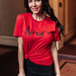 Amour Tee in Cherry Red