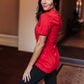 Amour Tee in Cherry Red