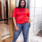 Amour Tee in Cherry Red