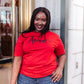 Amour Tee in Cherry Red
