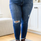 Judy Blue Slanted Raw Hem Skinny Jeans