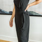 Another New Day Midi Dress in Black