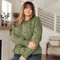 Ariana Printed Top in Olive