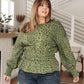 Ariana Printed Top in Olive