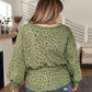 Ariana Printed Top in Olive