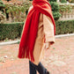 Artisan Fringe Scarf in Red