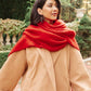 Artisan Fringe Scarf in Red
