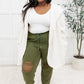 RACK SALE At The Lodge Fuzzy Cardigan in Off White - MEDIUM