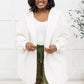 RACK SALE At The Lodge Fuzzy Cardigan in Off White - MEDIUM