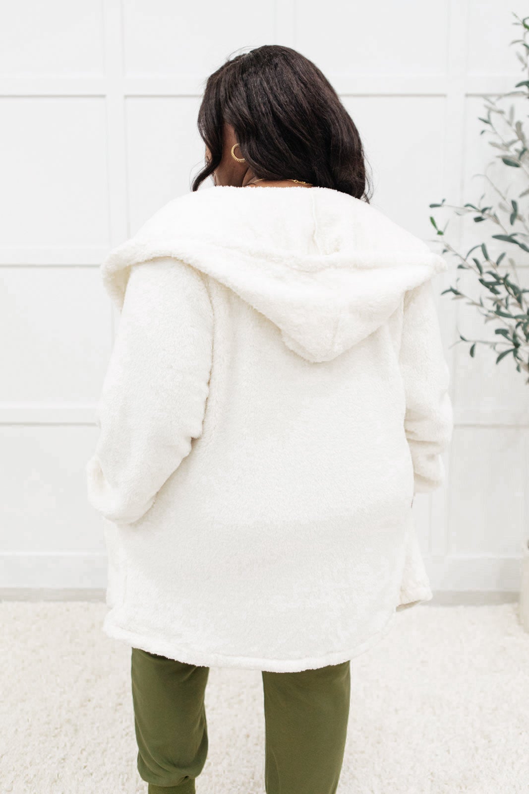 RACK SALE At The Lodge Fuzzy Cardigan in Off White - MEDIUM