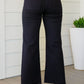 August High Rise Wide Leg Crop Jeans in Black