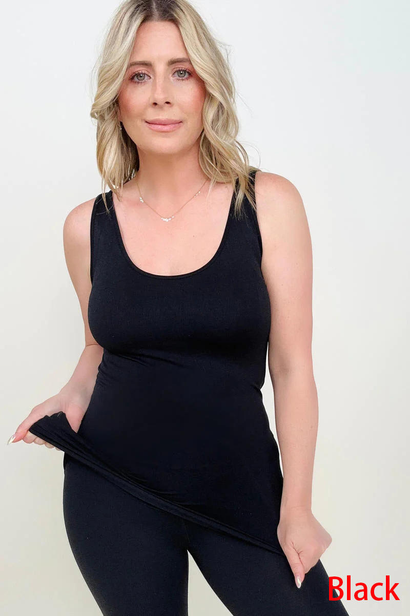 Scoop Neck Seamless Tank Top - Multiple colors