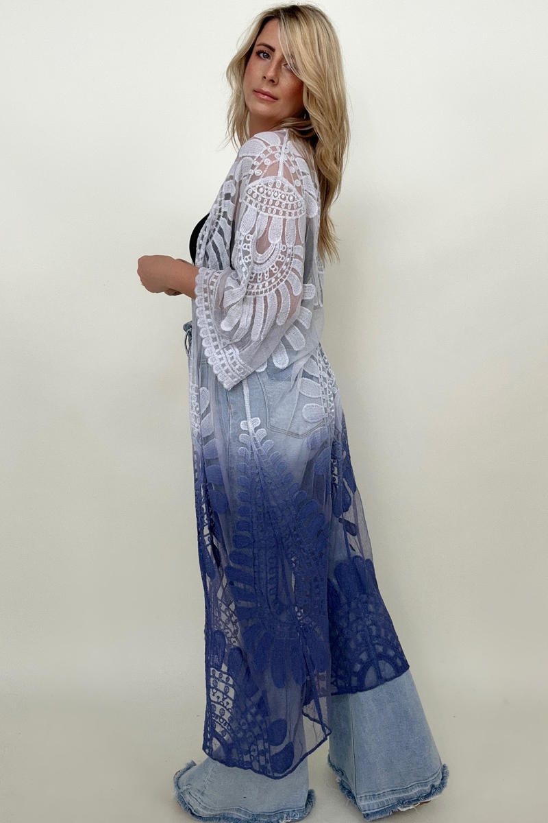 Ombre Bohemian Lace Kimono - Multiple colors