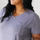 Basic V-neck in Navy