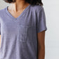 Basic V-neck in Navy
