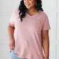 Basic V-neck in Pink