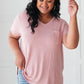 Basic V-neck in Pink