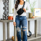 Basics Are Best Long Sleeve V-Neck Top in Bone
