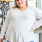 Basics Are Best Long Sleeve V-Neck Top in Bone