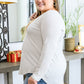 Basics Are Best Long Sleeve V-Neck Top in Bone