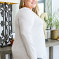 Basics Are Best Long Sleeve V-Neck Top in Bone