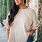 Be Mine Ruffle Sleeve Top in Oatmeal