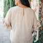 Be Mine Ruffle Sleeve Top in Oatmeal