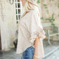 Be Mine Ruffle Sleeve Top in Oatmeal